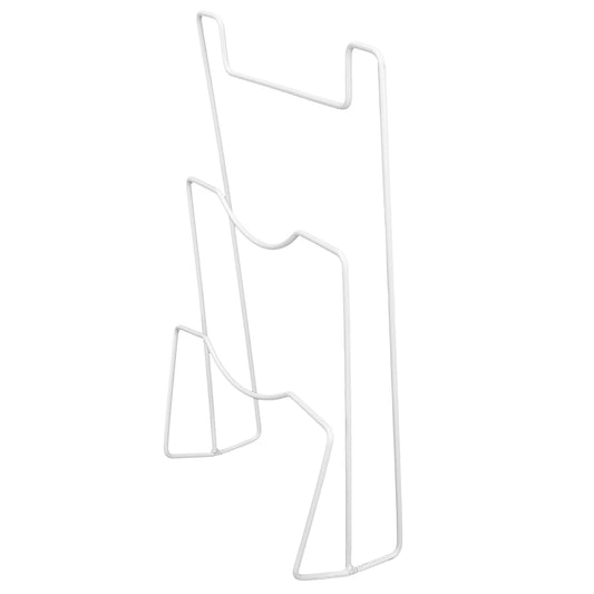 Pot Lid Holder, Versatile White Pot Lid Rack Space Saving Wrought Iron for Kitchen for Home for Dishes for Restaurant for Pot for Lid