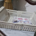 set of 2 Adjustable Fridge Storage Basket | Expandable Plastic Drawer Organizer