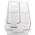 2 pcs Stackable Clear Storage Bins with Handles – Multi-Purpose