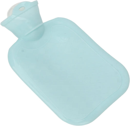 500ML Hot Water Bag, Thicken Soft PVC Hot Water Bag, Pressure Resistant Explosion Proof Portable Warm Water Bottle for Hand Back Neck (Blue)