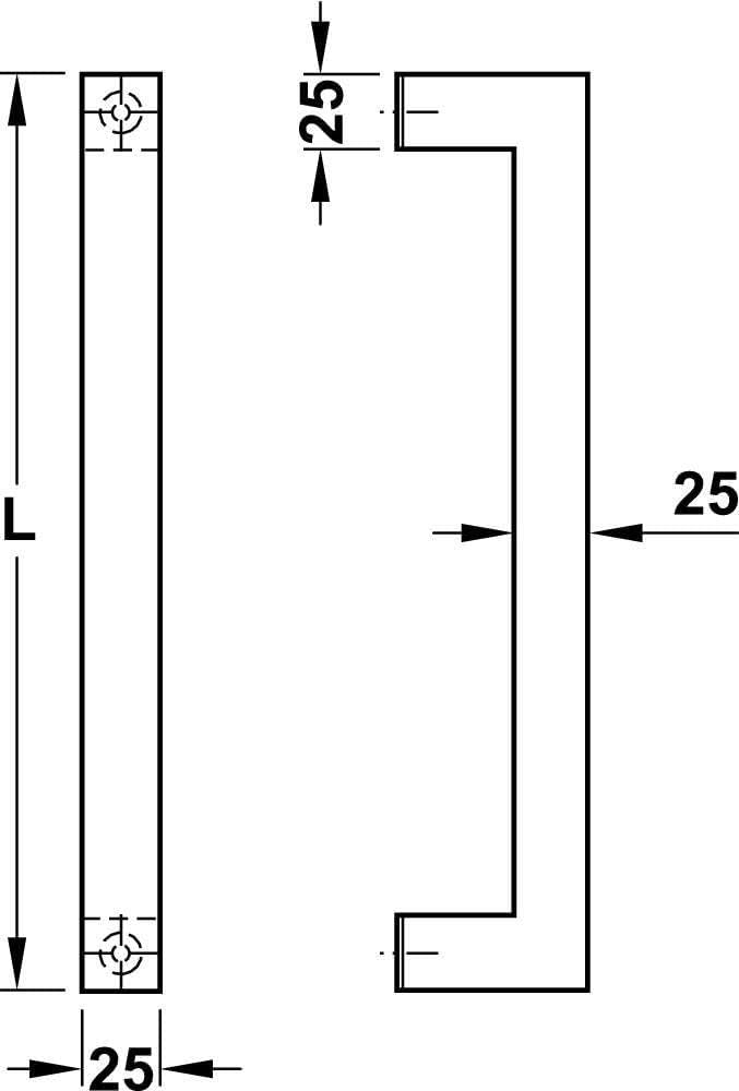 GedoTec Solid Cast Iron Door Handle Antique Black Wrought Iron Door Fitting / Rail Handle 1881 Length 500 mm Pack of 1 Vintage Bar Handle Includes Mounting...