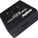 Easyday 2 Ports HDMI 2.0 Bi-Direction Switch 2x1 HDMI Switcher or 1x2 HDMI Splitter Support Ultra HD 4K 3D HDCP