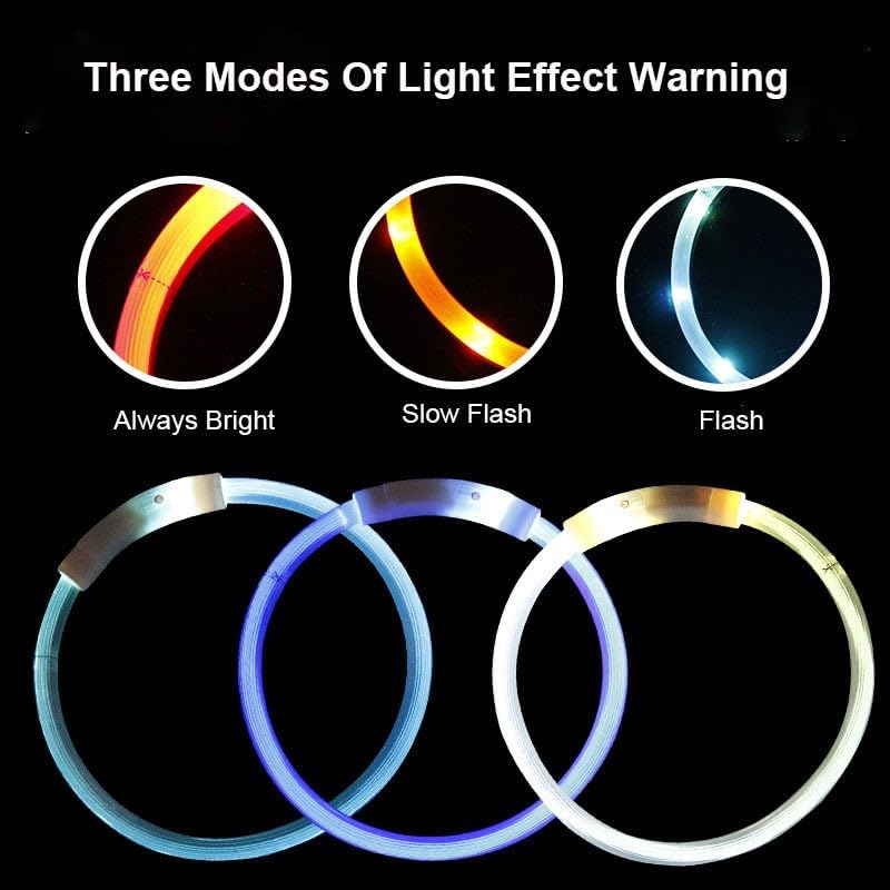 LED Dog Collar Keep Your Dog Safe: Rechargeable LED Collar for Nighttime Adventures,Enhance Visibility with Flash Dog Necklace, LED Dog Collar for Small,...