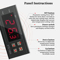 Temperature Controller -1000 Cooling and Heating Digital Thermostat with Sensor Refrigerator and Fermenter(AC110~220V)