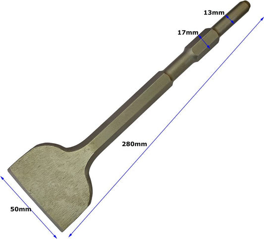 DUMDAAR SDS Max Shank Flat Spade Pointed Chisel for Demolition hammer Concrete Breaker Jack Hammer Tool bit for Tile Chipping/Wall Slotting/Scraping Masonry...