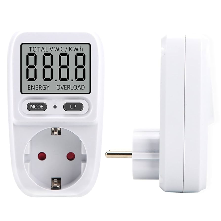 EU Plug 220V Digital LCD Power Meter Wattmeter Socket Energy Meter Kwh Voltage Current Frequency Electricity Monitor