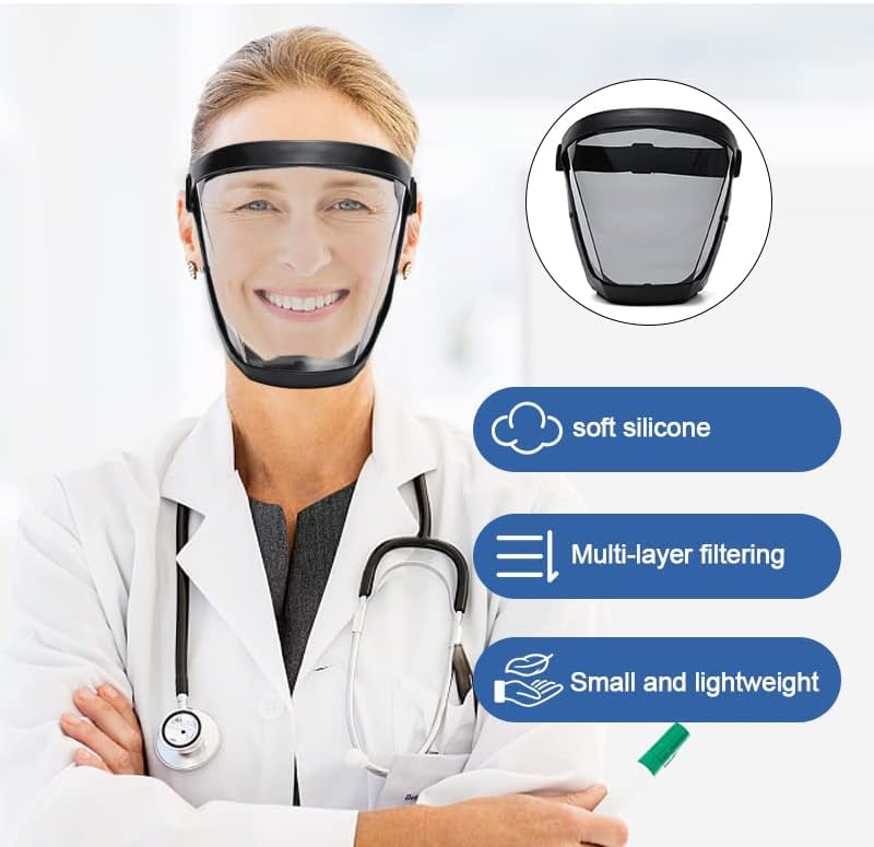 ascavs Face Shield for Grinding and Cutting,Clear Full Face Dust Mask Shield for Woodworking,Suitable for Dust and Debris Protection During Home Decoration,...