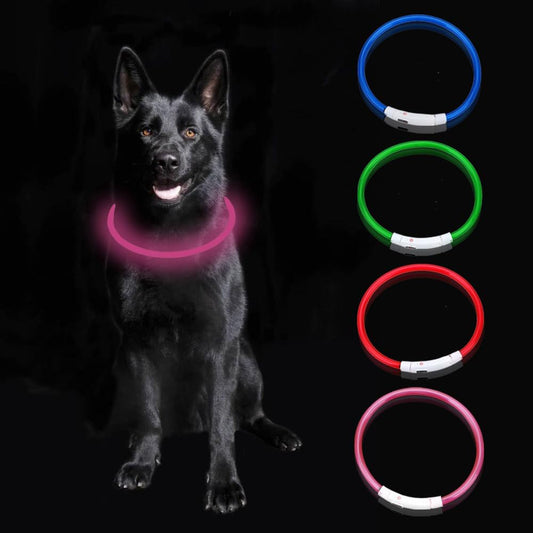 LED Dog Collar Keep Your Dog Safe: Rechargeable LED Collar for Nighttime Adventures,Enhance Visibility with Flash Dog Necklace, LED Dog Collar for Small,...