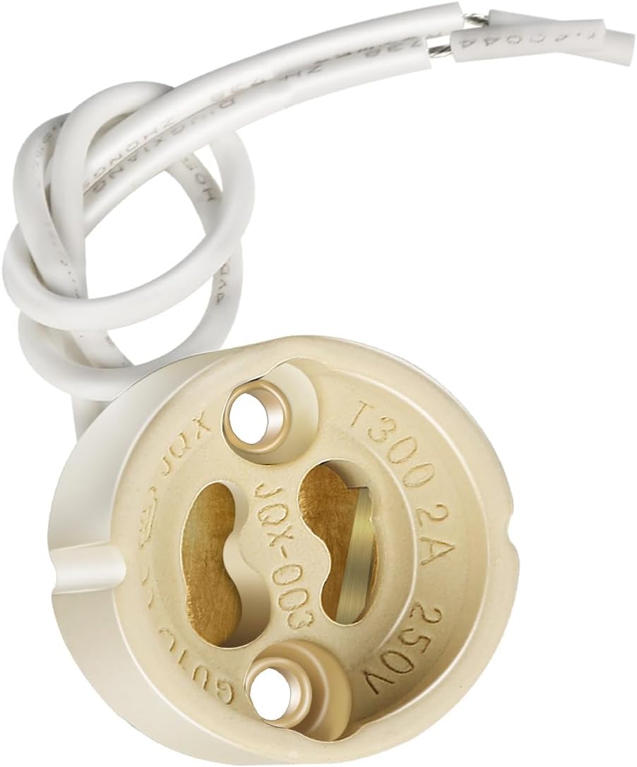 Tofisr LED Recessed Ceiling Light Mounting Frame Round Black Spotlight Fittings incl. GU10 Socket, Cut-Out Hole Size:55mm-70mm, Downlight Frame for LED and...