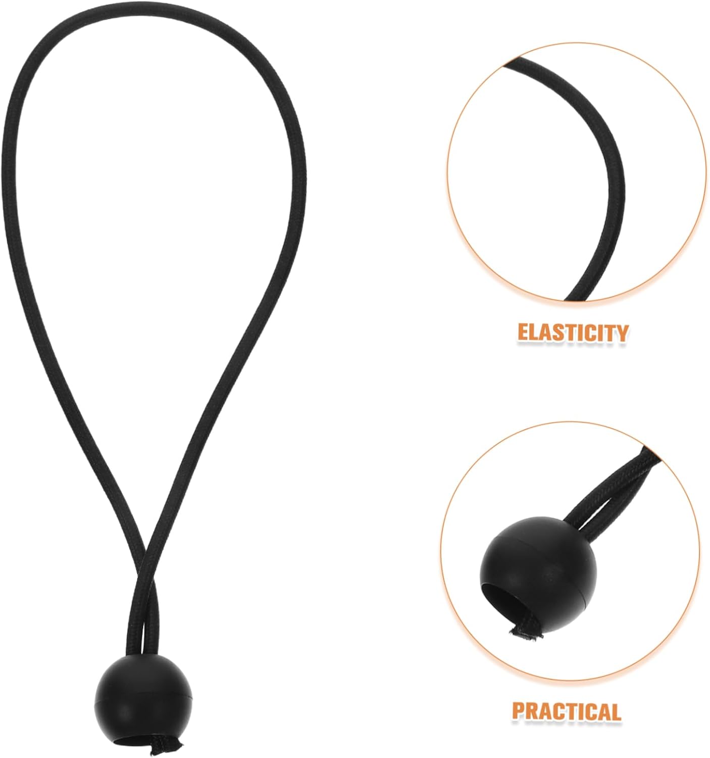 Yardwe 10pcs Elastic Bungee Ball Ropes Outdoor Umbrella Fixing Belt Tarp Fasteners Heavy Duty Tent Strap Canopy Umbrella Tie Down