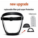 Transparent Anti-spray Face Shield Kitchen Protective Mask Splash-proof Full Face Cover Unisex Clear Goggles Kitchen Tools with PM2.5 filter