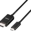 Buffalo BSCHD10BK/N USB Type-C to HDMI Converter Cable 3.3 ft (1 m) Support 4K (60Hz) Multi-Display Mirroring