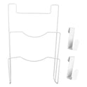 Pot Lid Holder, Versatile White Pot Lid Rack Space Saving Wrought Iron for Kitchen for Home for Dishes for Restaurant for Pot for Lid