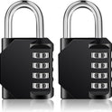 ZHEGE Padlock, Combination Lock 4 Digits, Outdoor Padlock Weatherproof for Gym Locker, Garden Fence Gate (Black)