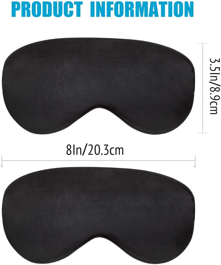Inertop Comfort Sleep Mask, Deep Rest Light Blocking Eye Mask for Side Sleepers, Travel, Yoga, Lightweight, Soft and Contoured for Ultimate Rest (Black)