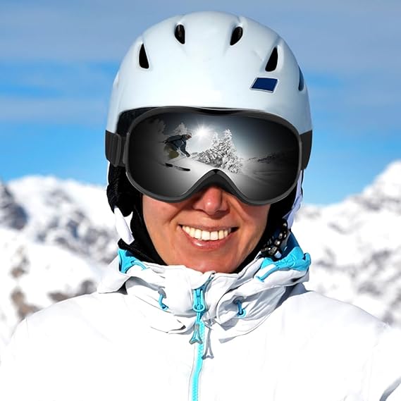 Ski Snowboard Goggles Anti-Fog Anti-UV Winter Snow Sports Skating Snowmobile Glasses for Men Women