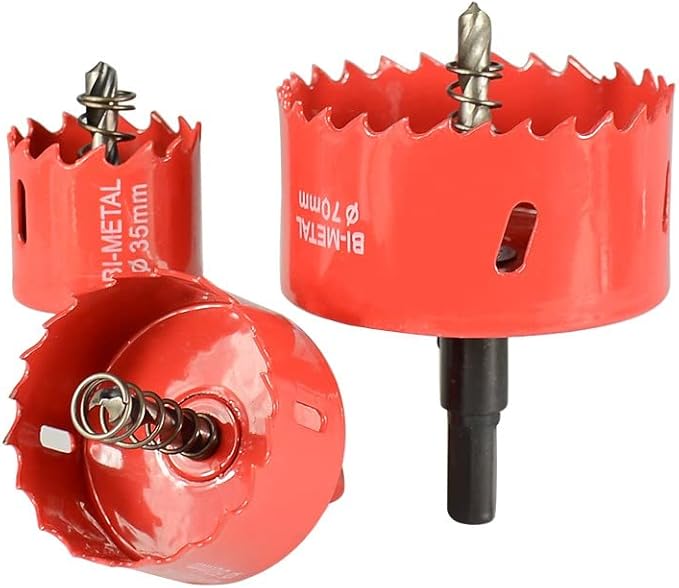 Auniwaig 0.91-Inch Bi-Metal 23mm Hole Saw 25mm Cutting Depth M42 HSS Hole Saw Cutter for Drywall Hardwood Soft Metal Plastic Thin PVC Board 2pcs