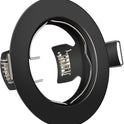 Tofisr LED Recessed Ceiling Light Mounting Frame Round Black Spotlight Fittings incl. GU10 Socket, Cut-Out Hole Size:55mm-70mm, Downlight Frame for LED and...