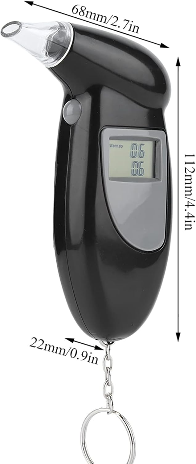 CHICIRIS Portable Digital Alcohol Breath Tester Keychain, LCD Screen Breath Analyzer, Small Size for Lightweight Travel, Audible Alert with Optional...