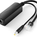 Gigabit PoE Splitter 12V 2A Output with IEEE 802.3af/at Standard Compliant 10,100,1000Mbps Power Over Ethernet Splitter Adapter for Security Camera CCTV Surveillance 5.5x2.1mm DC Plug Cable(PS5712TG)