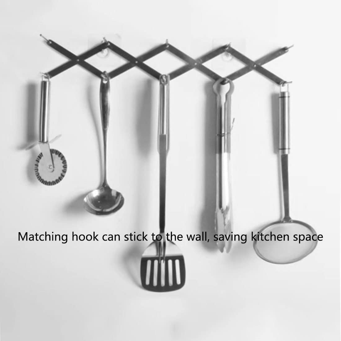 Pot Lid Holder, Kitchen, Lid Holder, Drawer, Stainless Steel, Adjustable Pan Organizer, Multifunctional Pot Lid, Organizer for Jars, Lid, Perforated Plate,...