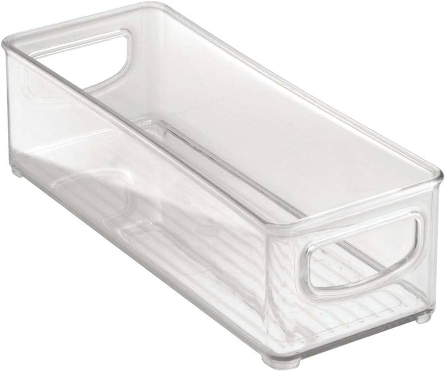 2 pcs Stackable Clear Storage Bins with Handles – Multi-Purpose