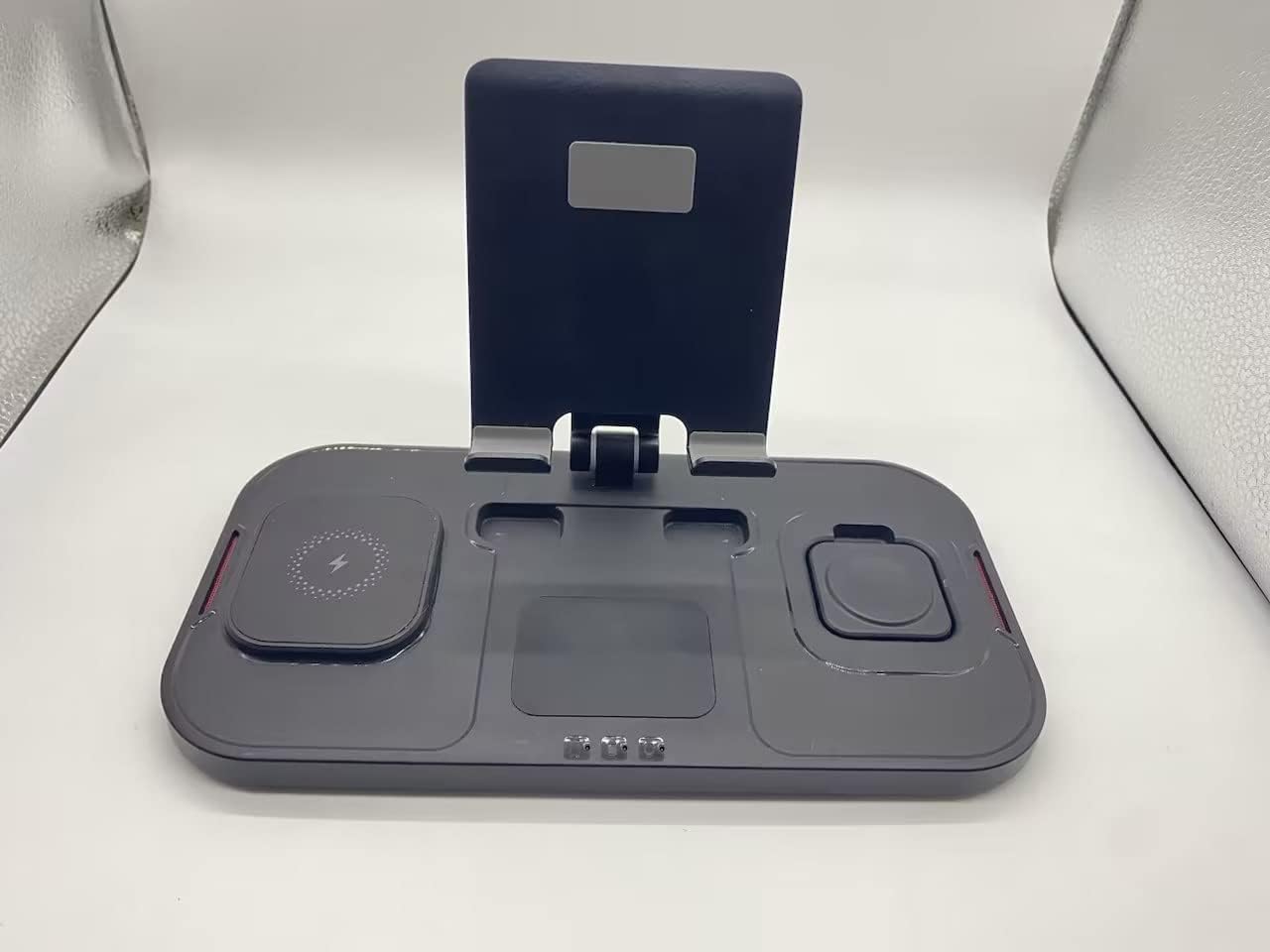 Wireless Charger 4 in 1 for Apple Charging Station for iPhone 17 Pro Max/16/15 Series, AirPods Pro 2, iPad Stand, Watch Charger for iWatch Series 10/9/8,...