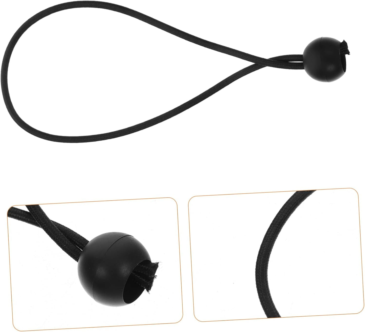 Yardwe 10pcs Elastic Bungee Ball Ropes Outdoor Umbrella Fixing Belt Tarp Fasteners Heavy Duty Tent Strap Canopy Umbrella Tie Down