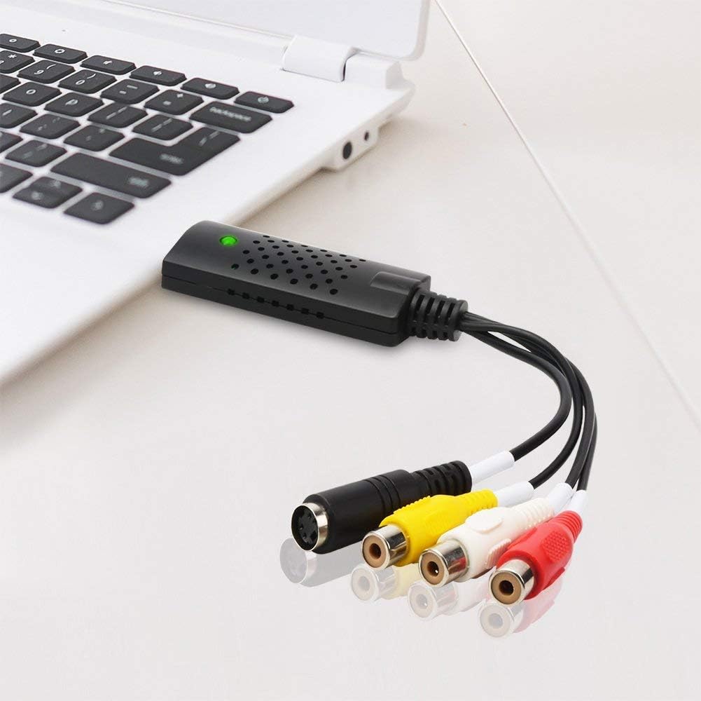 VHS to Digital Converter USB 2.0 Video Audio Capture Card Box VCR DVD TV To Digital Adapter