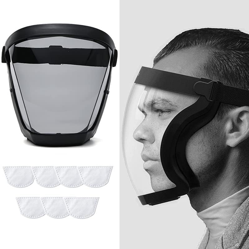 ascavs Face Shield for Grinding and Cutting,Clear Full Face Dust Mask Shield for Woodworking,Suitable for Dust and Debris Protection During Home Decoration,...
