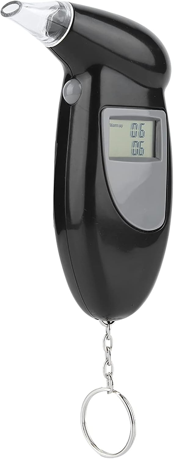 CHICIRIS Portable Digital Alcohol Breath Tester Keychain, LCD Screen Breath Analyzer, Small Size for Lightweight Travel, Audible Alert with Optional...