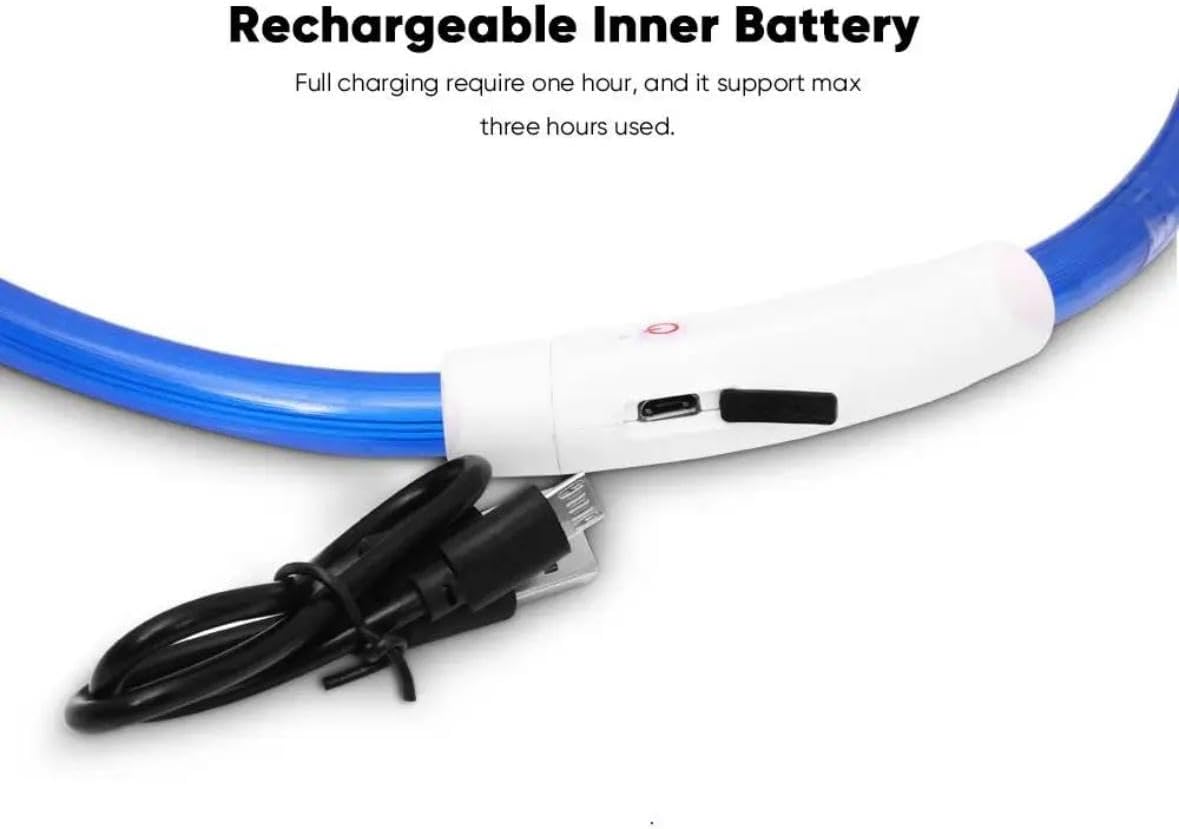 LED Dog Collar Keep Your Dog Safe: Rechargeable LED Collar for Nighttime Adventures,Enhance Visibility with Flash Dog Necklace, LED Dog Collar for Small,...