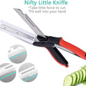 Vegetable Scissors and Food Cutter - Kitchen Shears With Cutting Board, Quick Slicer, Chopper for Meat and Vegetables