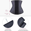 YIANNA Waist Trainer for Women Latex Underbust Waist Corsets Cincher Hourglass Body Shaper 4 Hooks