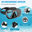 Findway Snorkel Mask, Dry Snorkel Set Adults, Tempered Glass Snorkeling Diving Masks for Women Men, Panoramic Wide View Scuba Swimming Mask Anti-leak Anti UV