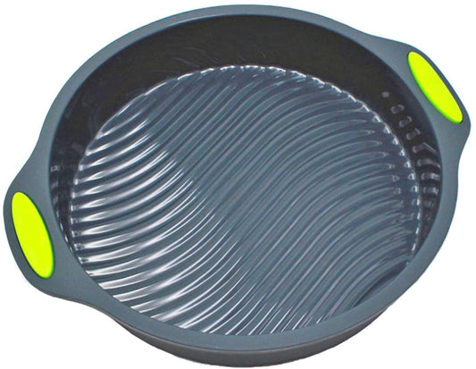 Nonstick Silicone Round Cake Pan 2 Pack, 9-Inch Food Grade Silicone Baking Pans, Oven-Microwave-Dishwasher Safe Silicone Bakeware Cake Molds