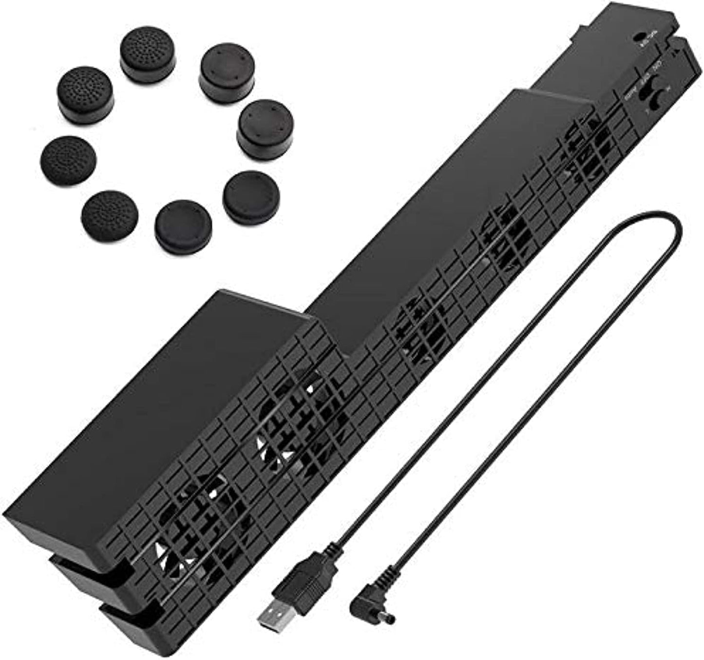 DOBE PS4 Pro Cooler, USB External 5-Fan Super Turbo Temperature Cooling Fan with USB Cable Black comfortable with Sony Playstation 4 Pro Gaming Console