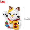 Larcele Cat Micro Building Blocks Pet Mini Building Toy Bricks,1163 Pieces KLJM-02 (Fortune Cat,Model 4569)
