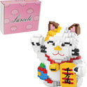 Larcele Cat Micro Building Blocks Pet Mini Building Toy Bricks,1163 Pieces KLJM-02 (Fortune Cat,Model 4569)