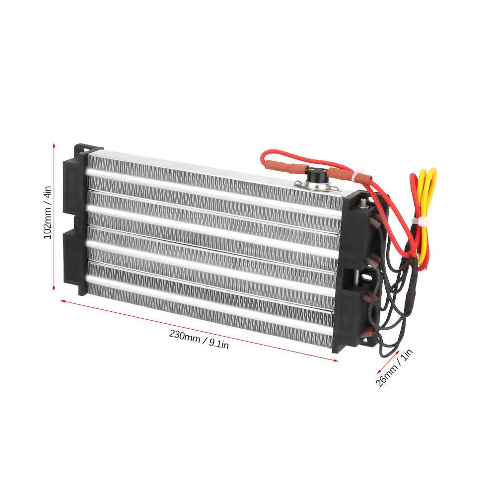 AC 220V Ripple Element PTC Air Heater – 9.1x4x1 Inch Electric Heater for Air Conditioner, Solid & Gas Heating