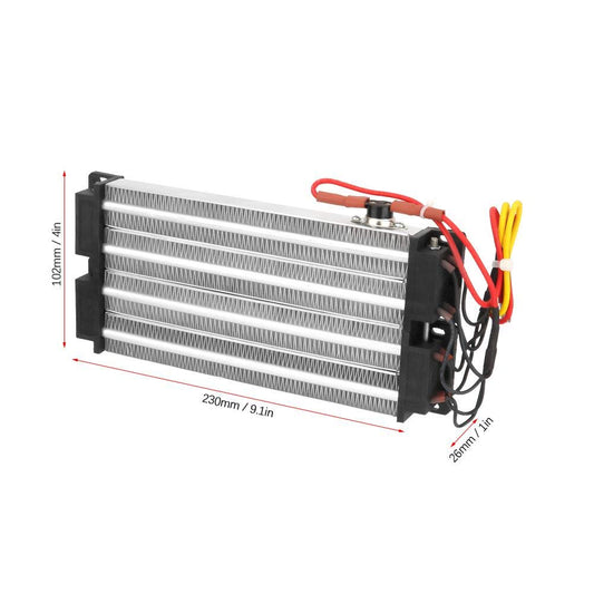 AC 220V Ripple Element PTC Air Heater – 9.1x4x1 Inch Electric Heater for Air Conditioner, Solid & Gas Heating