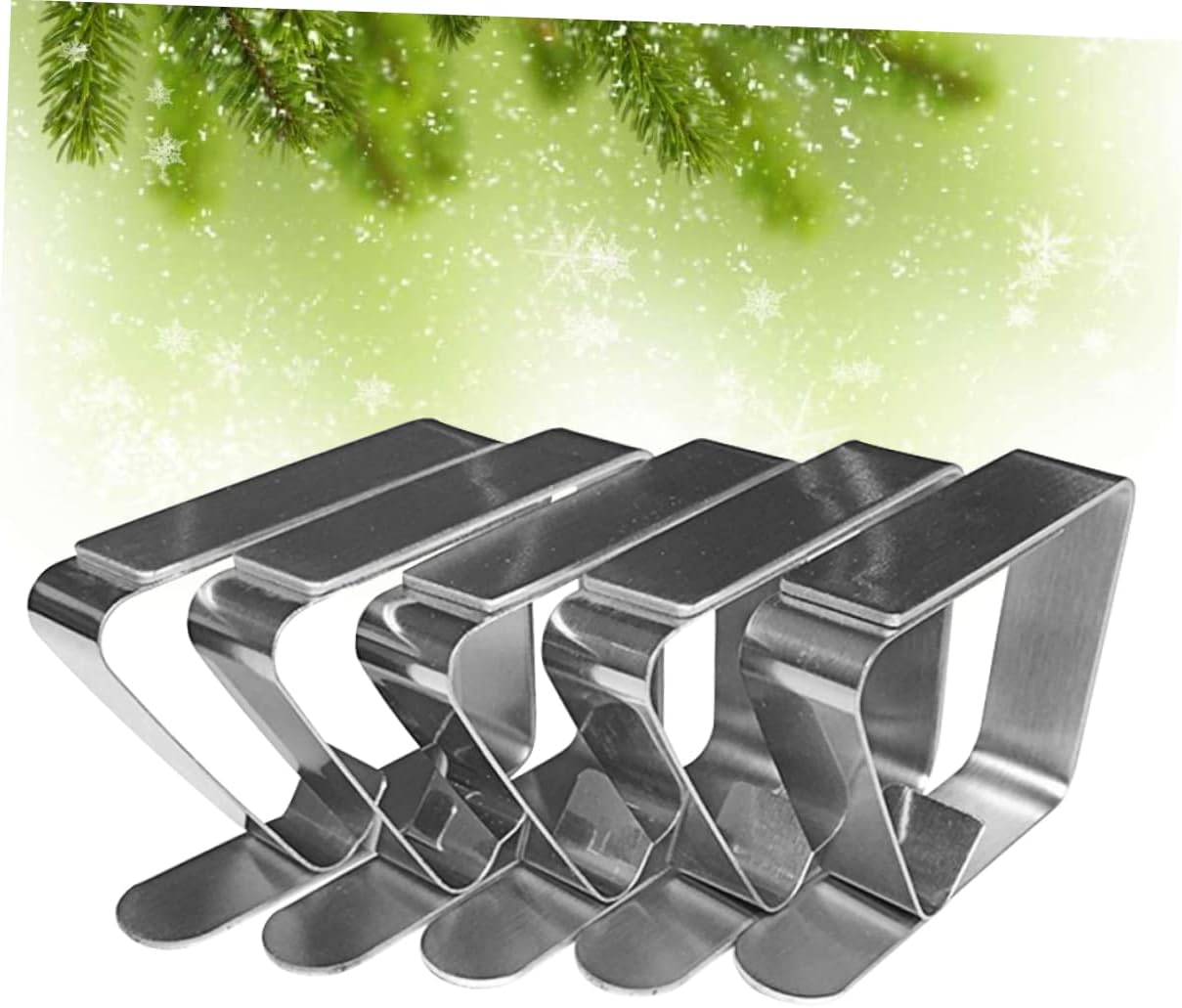 DECHOUS 5pcs Stainless Steel Tablecloth Clips Tablecloth Cover Clamps for Spill Prevention Dining Table Cover Hold Down Hotel Banquet Home Kitchen