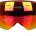 Feilx Ski Goggles, Snow Snowboard Goggles, Ski Glasses with Double-Layer Lens & Two Way Ventilation for Men Women (Color : Red, Size : 18 * 9.5cm)