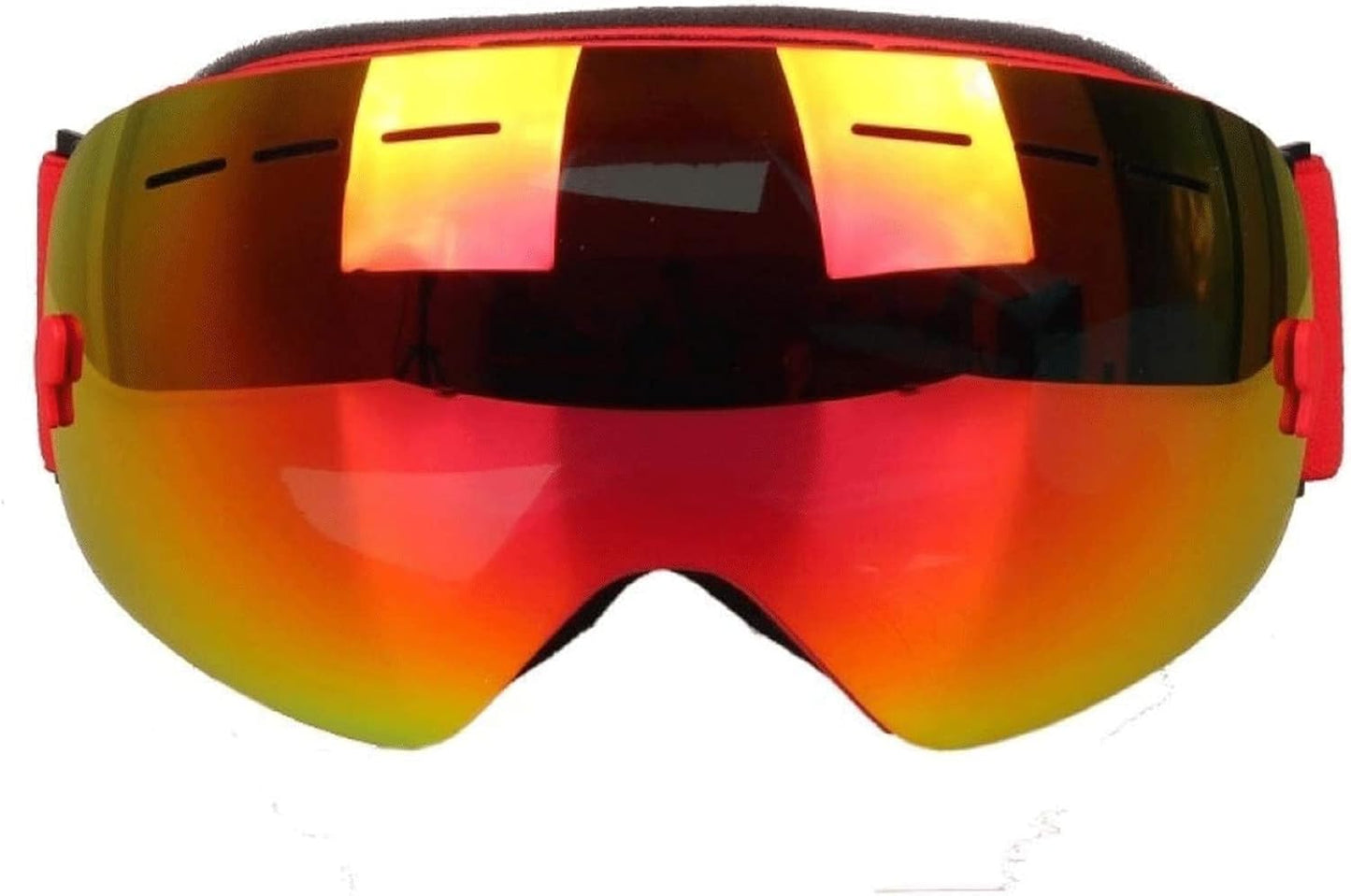 Feilx Ski Goggles, Snow Snowboard Goggles, Ski Glasses with Double-Layer Lens & Two Way Ventilation for Men Women (Color : Red, Size : 18 * 9.5cm)