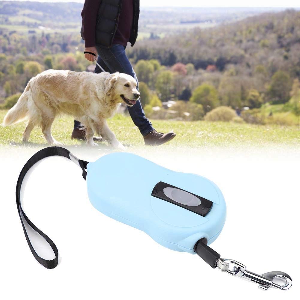 Retractable Dog Pet Leash - Heavy Duty Pet Rope Nylon Reflective Tape(Light blue)