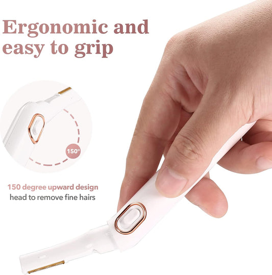 Gurelax Bikini Shaver for Women, Flawless Bikini Hair Remover + Foldable Shaver, Best Electric Pubic Hair Trimmer with Storage Bag.