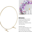 Miokycl Round Backdrop Stand Iron Circle Wedding Arch Stand for Valentine's Day Wedding Birthday Christmas Decoration 6.7ft Gold