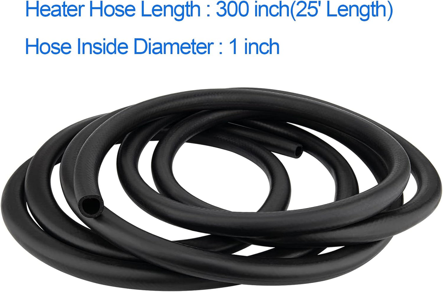 1 inch heater hose, Safety Stripe Standard Straight Heater Hose 28420, Inner Diameter 1", 25' Length