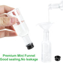 DAJAVE 50 Pack Mini Liquor Bottles, 1.7 fl oz Plastic Spirit Bottle with Black Screw Cap, Liquid Funnel for Easy Pouring, Filling, Miniature Bottles for...