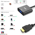 BENFEI HDMI to VGA, Gold-Plated Adapter (Male to Female) for Computer, Desktop, Laptop, PC, Monitor, Projector, HDTV, Chromebook, Raspberry Pi, Roku, Xbox...